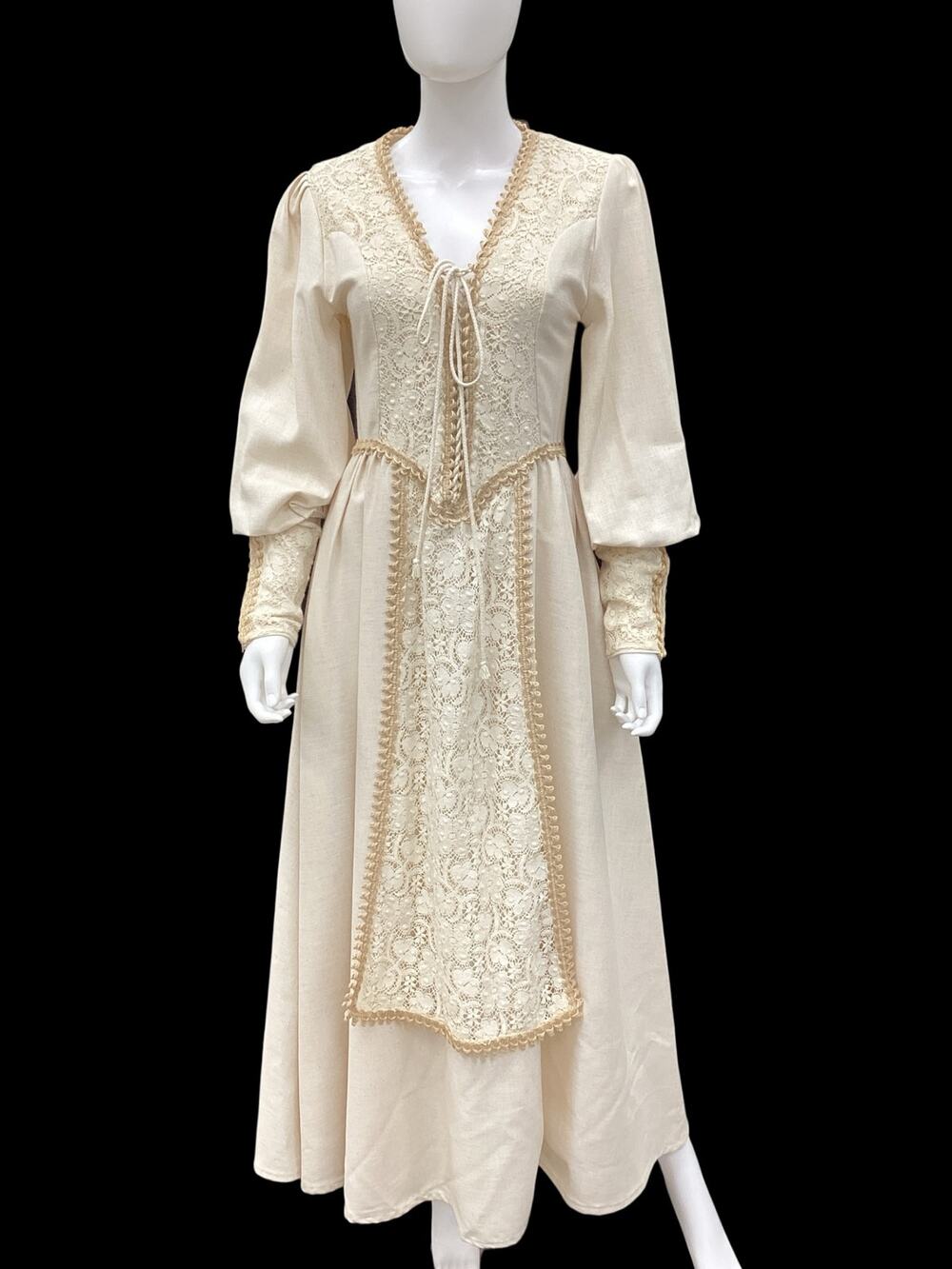 VTG Black Label Gunne Sax Dress Women’s Size M Prairie/ Elizabethan Ivory Color
